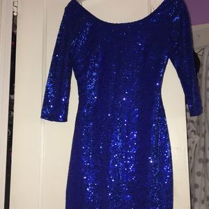 Sequence blue dress